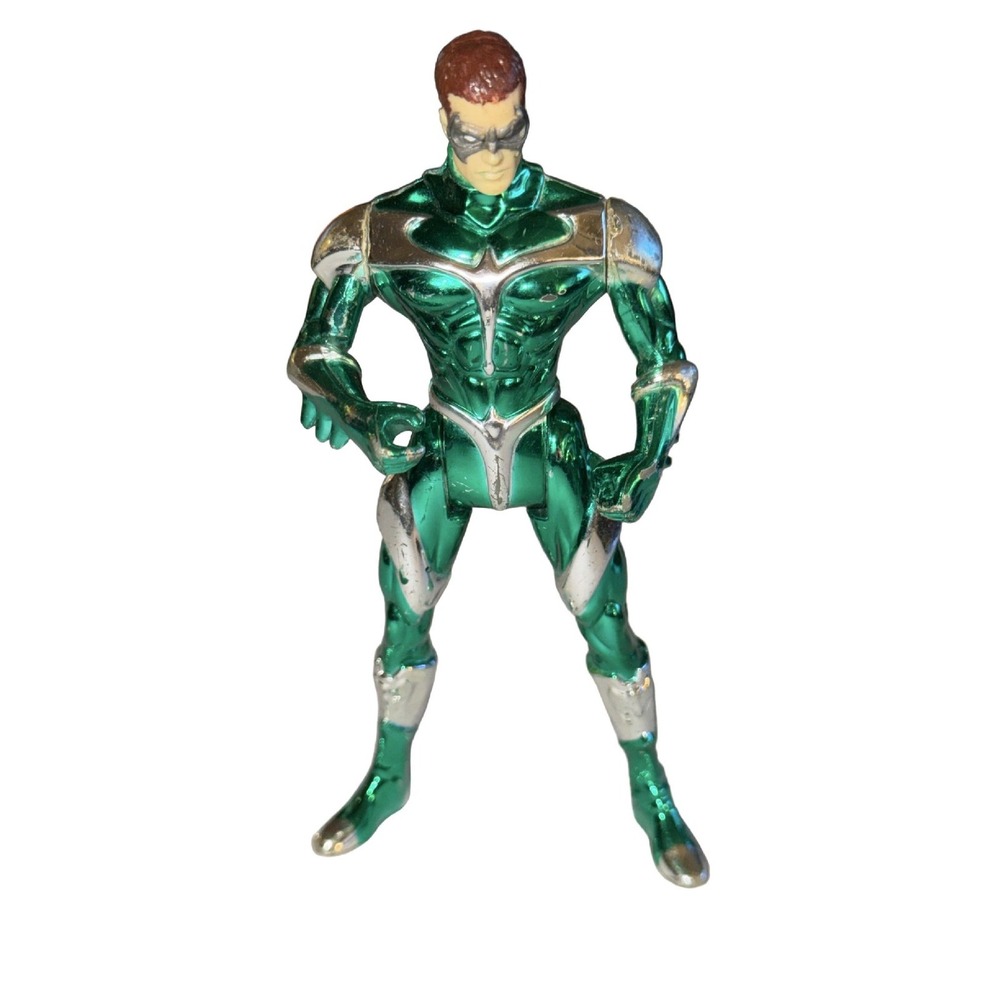 Kenner Total Justice Green Lantern Kyle Rayner Action Figure 1996 Metallic Green